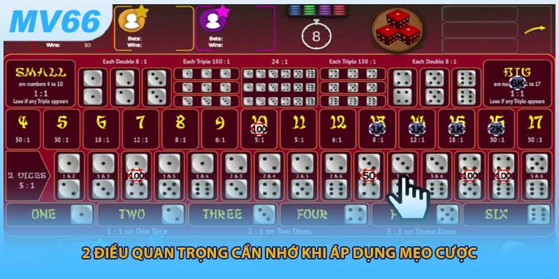 2 điều quan trọng cần nhớ khi áp dụng mẹo cược