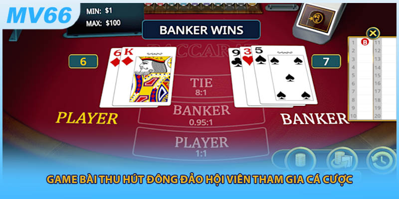 Game bài thu hút đông đảo hội viên tham gia cá cược